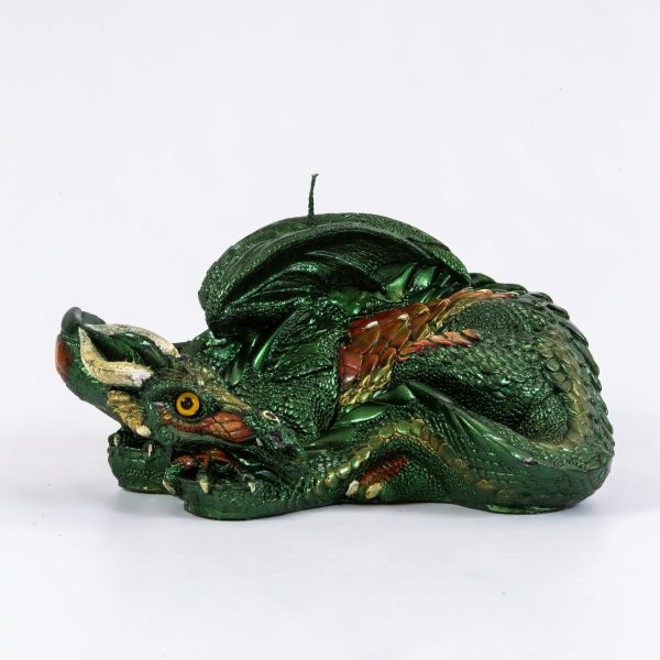 Dragón Tumbado Pintado Verde