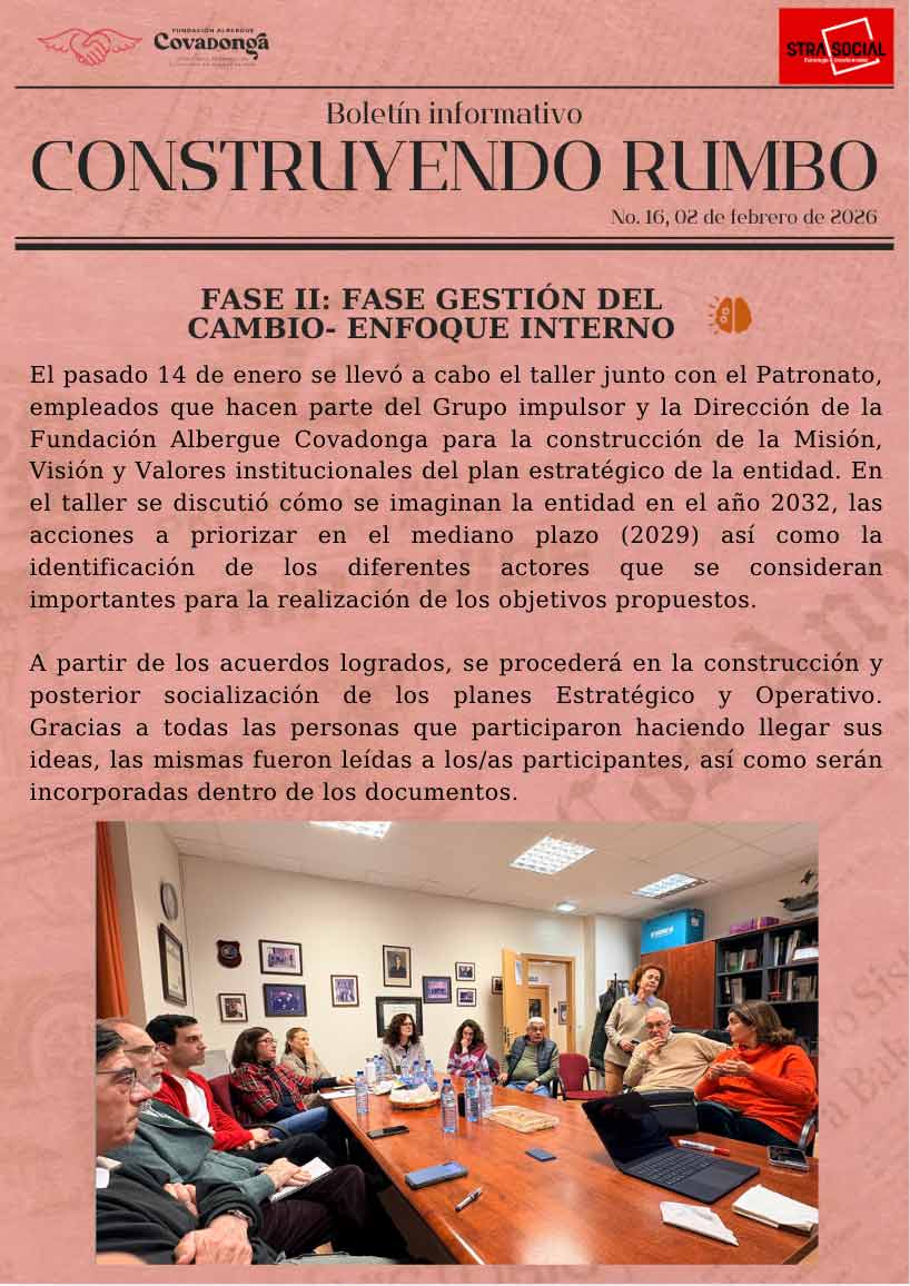 Boletín informativo construyendo rumbo